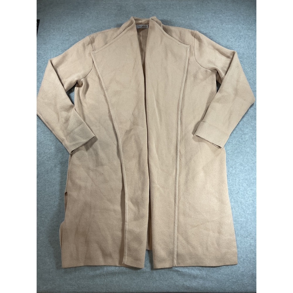 Chicwish Tan Beige Open Front Longline Knit Cardigan Sweater XXL New 1929